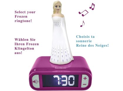 Lexibook Budík s nočním 3D světlem Ledové království Elsa - Poškozený obal