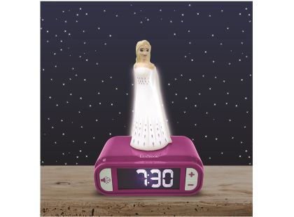 Lexibook Budík s nočním 3D světlem Ledové království Elsa - Poškozený obal