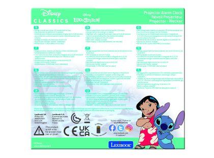 Lexibook Budík Stitch se stropním projektorem