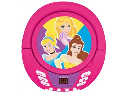 Lexibook CD přehrávač Disney princezny s bluetooth a světelnými efekty