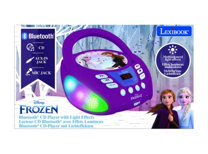 Lexibook CD přehrávač Frozen s bluetooth a světelnými efekty