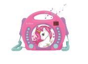 Lexibook CD přehrávač Jednorožec se 2 mikrofony