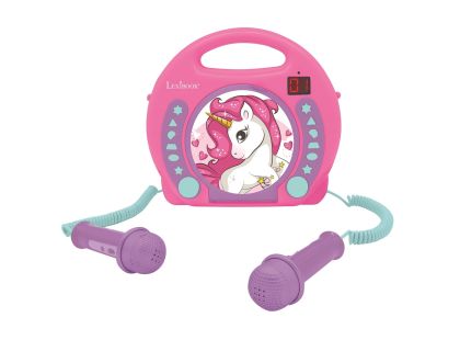 Lexibook CD přehrávač Jednorožec se 2 mikrofony