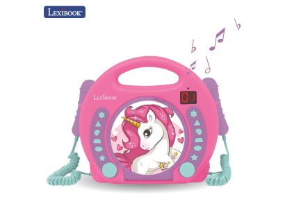 Lexibook CD přehrávač Jednorožec se 2 mikrofony