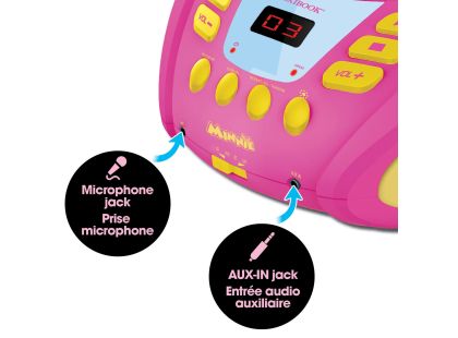 Lexibook CD přehrávač Minnie s bluetooth a světelnými efekty