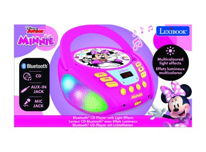 Lexibook CD přehrávač Minnie s bluetooth a světelnými efekty
