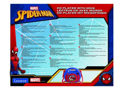 Lexibook CD přehrávač Spiderman se 2 mikrofony