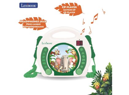 Lexibook CD přehrávač Zvířátka se 2 mikrofony