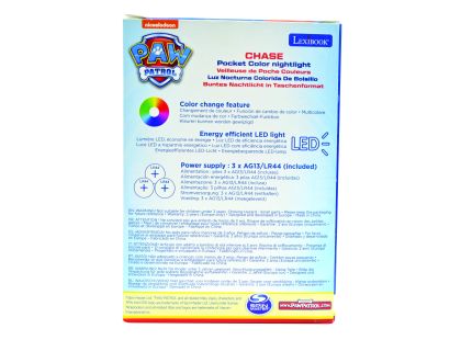 Lexibook Designové noční světlo LED Tlapková Patrola Chase 13 cm