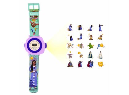 Lexibook Digitální promítací hodinky Disney Wish s 20 obrázky