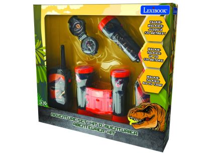 Lexibook Dinosaurus set vysílačky, dalekohled, baterka, kompas