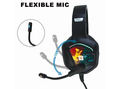 Lexibook Drátová herní sluchátka Harry Potter s mikrofonem a světelnými efekty