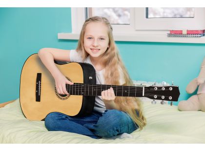 Lexibook Dřevěná akustická kytara 91 cm s taškou