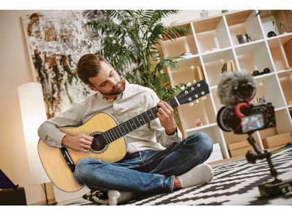 Lexibook Dřevěná akustická kytara 91 cm s taškou