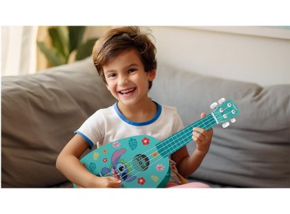 Lexibook Dřevěné ukulele s nylonovými strunami 53 cm Disney Stitch