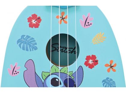 Lexibook Dřevěné ukulele s nylonovými strunami 53 cm Disney Stitch