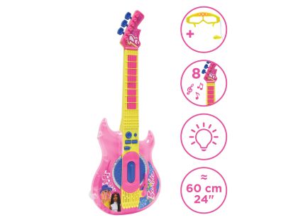 Lexibook Elektronická svítící kytara Barbie + brýle s mikrofonem