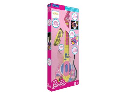 Lexibook Elektronická svítící kytara Barbie + brýle s mikrofonem