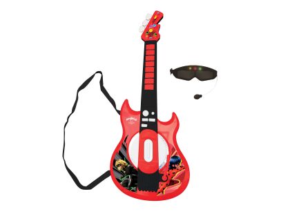 Lexibook Elektronická svítící kytara Kouzelná Beruška + brýle s mikrofonem