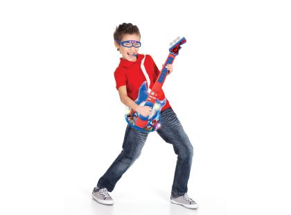 Lexibook Elektronická svítící kytara Spiderman + brýle s mikrofonem