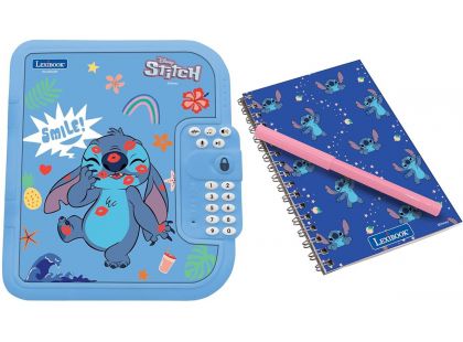 Lexibook Elektronický zápisník Secret Safe Disney Stitch