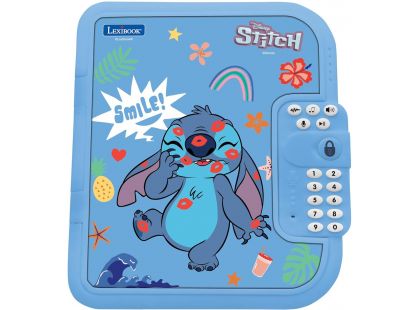 Lexibook Elektronický zápisník Secret Safe Disney Stitch