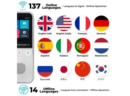 Lexibook Hlasový překladač do 137 jazyků s umělou inteligencí a kamerou
