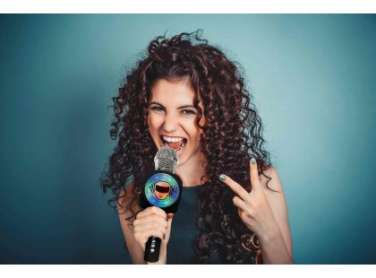 Lexibook iParty bezdrátový karaoke mikrofon s vestavěným reproduktorem a světelnými efekty