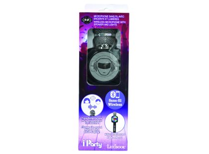 Lexibook iParty bezdrátový karaoke mikrofon s vestavěným reproduktorem a světelnými efekty