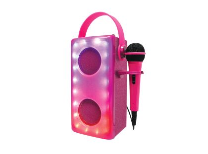 Lexibook iParty bluetooth reproduktor růžový s mikrofonem a světelnými efekty