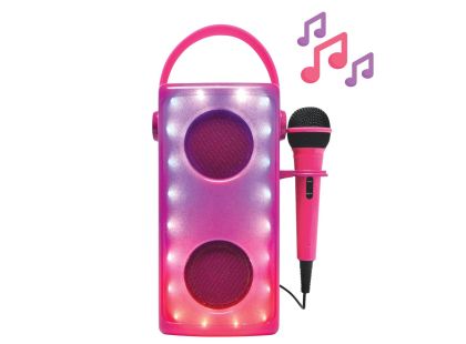 Lexibook iParty bluetooth reproduktor růžový s mikrofonem a světelnými efekty