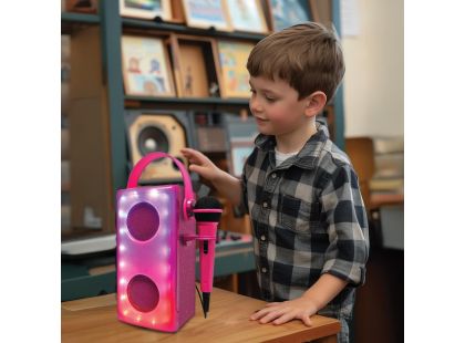 Lexibook iParty bluetooth reproduktor růžový s mikrofonem a světelnými efekty