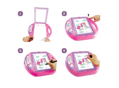 Lexibook Kreslící projektor Jednorožec se šablonami a razítky