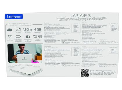 Lexibook LAPTAB Můj první skutečný počítač s dotykovou obrazovkou anglická verze