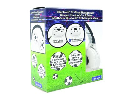 Lexibook 2v1 bluetooth skládací sluchátka Fotbal s limitem hlasitosti