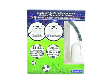 Lexibook 2v1 bluetooth skládací sluchátka Fotbal s limitem hlasitosti