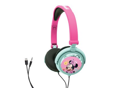 Lexibook Skládací drátová sluchátka Minnie s limitem hlasitosti