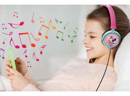 Lexibook Skládací drátová sluchátka Minnie s limitem hlasitosti