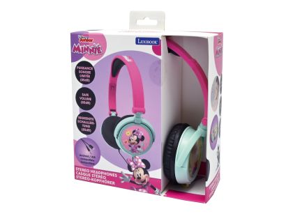 Lexibook Skládací drátová sluchátka Minnie s limitem hlasitosti