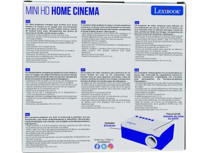 Lexibook Mini domácí kino - projektor pro filmy, hry a fotografie