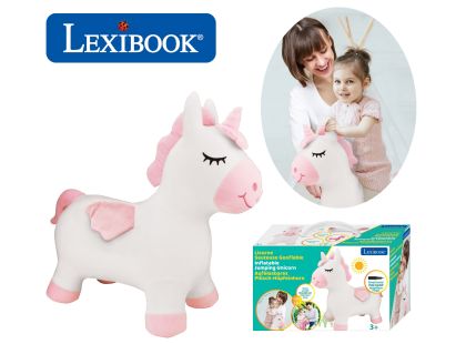 Lexibook Nafukovací plyšový skákací jednorožec