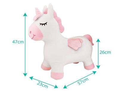 Lexibook Nafukovací plyšový skákací jednorožec