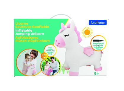 Lexibook Nafukovací plyšový skákací jednorožec