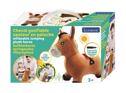 Lexibook Nafukovací plyšový skákací kůň