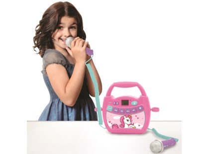 Lexibook Reproduktor karaoke jednorožec se 2 mikrofony