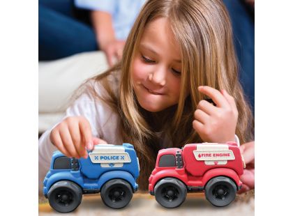 Lexibook Sada policejního a hasičského auta z bioplastu 10 cm
