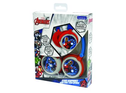 Lexibook Skládací drátová sluchátka Avengers s limitem hlasitosti