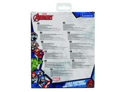 Lexibook Skládací drátová sluchátka Avengers s limitem hlasitosti