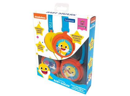 Lexibook Skládací drátová sluchátka Baby Shark s limitem hlasitosti