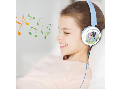 Lexibook Skládací drátová sluchátka Bluey s limitem hlasitosti
